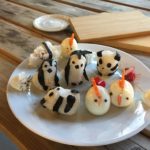 cuisine ludique panda, onigiri, poule en oeuf, souris en radis