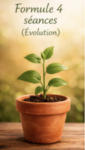 Naturopathe evolution, pot de fleur avec un plante qui grandit